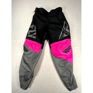 Fly Racing F16 Off-Road Motocross Pants Youth 20 Pink Black MX Dirt Bike Tapered